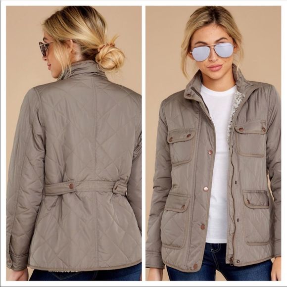 Thread & Supply Fleece Lined Quilted Utility Jacket Size Small - Picture 2 of 13